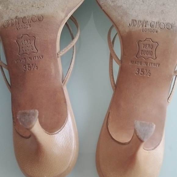 Jimmy Choo Nude Sandal Heels